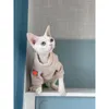 Disfraces de gato ropa sin pelo Sphinx Devon Rex mascota cuello alto grueso WarmSphynx suéter gatito Outftis para gatos