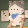 1pc 25-60cm Cartoon Cat Plush Toys Cute Cat Holding Fish Pillow Toys Love Animal Toys Kawaii Decor Decor