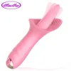 Articoli di bellezza Vibratore innovativo del punto G in silicone Massaggio della lingua ricaricabile 10 velocità Stimolatore del clitoride silenzioso vibrante Giocattoli sexy per le donne