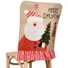 Capas de cadeira capa de natal papai noel jantar jantar Chairsprotector snowmanslipcover decorações do feriado