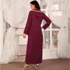 Ethnische Kleidung französische und britische noble muslimische Frauen langes Kleid mit Diamond Abaya Ramadan Arabische Islamische Partei eleganter Abend