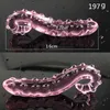 Articles de beauté rose blanc hippocampe tentacule texturé sensuel gode en verre réaliste adultes godemichet anal jouets sexy pour les femmes Anal