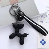 Keychains Creative Korean Cute Balloon Puppy Keychain For Women Sweet Colorful Fashion Bag Car Key Jewelry Pendant Gift Wholesale