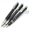 12 スタイル高品質黒樹脂と金属ローラーボールペンボールペン高級筆記先万年筆文具オフィス学用品シリアル番号付き