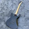 Lvybest klassische E-Gitarre, leuchtend schwarz, aktive Tonabnehmer-Set-Box mit Batteriekasten, kostenlose Lieferung nach Hause.