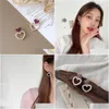 Orecchini a clip con retro a vite Orecchini con perla a forma di cuore in smalto Clip senza foro per orecchie Viola Amore su orecchino senza piercing Minimalista Ce2 Dh69J