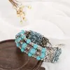 Armreif 2023 Luxus dreireihige Zinklegierung Bohrrohr Armbänder für Frauen Mode Damen Designer Armband Geschenke der Freundin