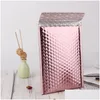 Verpakkingszakken Rose Gold Bubble Mailers Verpakking Waterdichte schokbestendige enveloppen met zelfafdichtingsklevende mtisize drop levering Office DHD7Z