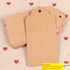 Blank Kraft Paper Gift Tag Tag Hang para embalagem Agradecemos pre￧os Tags Decora￧￣o de festa de casamento