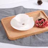 Wooden Dishes Pallets Square Round Plates Kitchen Ecofriendly Wood Pallet Tableware Snack Cake Tray Cup Holder Houseware Tool