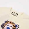 T-shirts pour hommes designer Summer New Cartoon Tiger Print T-shirt à manches courtes col rond femmes U44D