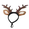 Cat Costumes 2022 Christmas Pet Dog Antler Elk Ear Headband Cute Fancy Dress Up Year Party Hat Costume