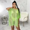 Robes décontractées SKMY Mesh See Through Robe Sexy Club Tenues Mode Résille Creux Out 2022 Summer Beach Party Sun pour les femmes