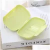 Soap Dishes Portable Travel Box Case Dish Container Holder Waterproof Leakproof Shower Bathroom Outdoor Hiking Cam Gym Business Trip Dh5Fq