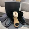 Boots Designer Women Designer Suede Leather Warm Fur Woman Snow Boot Runway