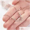 Chain Link Bracelets Sterling Sier Bracelet Color Crystal Female Romantic Beautif Jewelry Accessories Lucky Drop Delivery Dh1Gc