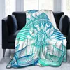 Decken Einzigartige Decke für Familienfreunde, Lotusblume, Mandala, ethnischer abstrakter Druck, langlebig, superweich, bequem, als Geschenk zu Hause