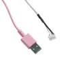 Computer Cables USB Mice Line 1.8m Mouse Cable Pink Wire Replacement Repair Parts Compatible With Razer- Basilisk Wired Gaming