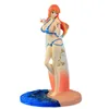 Nyhetsspel anime en bit nami surfing action figur sexig 33 cm staty gk modell figurer leksaker jul presentsamlare dekorationer