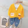 Baby Jungen Kleidung Herbst Mit Kapuze Mantel T-shirt hosen 3 stücke Käfer Gedruckt Kleinkind Kinder Kleidung Set Jungen Outfits