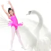 Stage Wear Child Girls Training Gymnastics Ballet Tutu Leotard Short Sleeve Dance Dress 4 Size