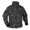 남자 재킷 겨울 군용 양털 재킷 남자 소프트 쉘 전술 방수 군대 위장 코트 의류 멀티 캠 바람 뇌관