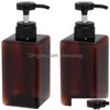 Packing Bottles 450Ml 15Oz Refillable Empty Plastic Soap Dispenser Pump Bottle For Cosmetic Shampoos Bath Shower Toiletries Liquid L Dhjfv