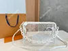 TZ Fashion Designer Bags Transparent jelly Totes Ladies Shoulder Crossbody bag Show off the rich Clear Lipstick powder makeup cosm205Z