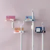 Hooks Wall Mounted Mop Rack Hook Bathroom Sticky Hanger Home Storage Suction Hanging Pipe Shelf