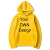 Men's Hoodies Autumn Your OWN Design Pattern Printing And Women'sHooded Street Sports Jacket Casual Fashion Hooded