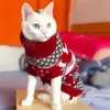 Costumes de chat imprimé wapiti chiot pull automne hiver vêtements pour animaux de compagnie manteau pour petits chiens chats mignon chaud Sphynx vêtements chaton Costume