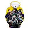 Sweats à capuche pour hommes 3D multi-styles Tsuyu Asui à capuche Boku No Hero Academia Cosplay My Adult Kids Youth Hoodie Sweats Tops
