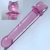 Beauty Items Rabbit Pink Crystal Glass Dildos Masturbator Realistic Dildo Penis Large G-spot Anal Butt Plug Adult sexy Toys For Woman Female