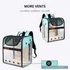 Cat Carriers Scalable Backpack Transparent Puppy Dogs Outdoor Travel Bag Expandable Pet Carrying Transit Backpacks Foldable Carrier