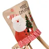 Capas de cadeira capa de natal papai noel jantar jantar Chairsprotector snowmanslipcover decorações do feriado