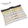 CARLYWET 20 21mm Whole Silver Gold Rose Gold Black 316L Solid Stainless Steel Watch Band Belt Strap Bracelets For1192q