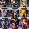 Yenilik Oyunları Anime Demon Slayer Sevimli Figür Yüksek Kaliteli Q Versiyon Figürinler 10cm PVC Kawaii Heykel Oyuncakları