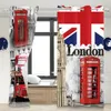 Tenda Tende in stile britannico Big Ben e motivo a bandiera Tende per finestre stampate Abito Camera da letto Soggiorno Poliestere