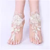 Anklets Wedding Sandals Lace Flower Anklet Women Ankle Bracelet Chain Foot Jewelry Drop Delivery Dhjwn