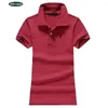 Kobiet Polos Summer Damskie Bawełniane krótkie koszulę polo Casual Lapel Ladies Logo Slim T-Shirt TEE TOP