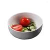 ディナーウェアセットシンプルなヨーロッパスタイルのセラミック食器皿や電子レンジの家庭用スープセットのためのライスボウル
