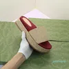 H￶gkvalitativ kvinna tofflor Fashion Sandals Beach Tjock 664 Slipper Platform Alfabet Lady Leather Flat Slides by Shoe02 01