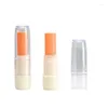 Opslagflessen lege lipcontainer rond oranje lippenstiftbuisverpakking direct vullend diy 11,8 mm stokfles 25/50 stcs