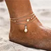 Anklets YC-UPGO 2022 Summer Beach Elephant Stars Moon Sun Earth Heart Shaped Eye Anklet Bohemian Handmade Beaded Jewelry Gift