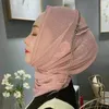 Roupas étnicas lenços lenços de meninas puras usam use para as tásticas escolares malha hijabs