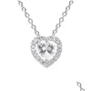 Chains Bettyue Lovely Heart Form Design Hangmode voor vrouwen ketting witte nobele jurk -up verjaardag cadeau charmante sieraden drop dhnc0