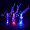 Taschen-Wasserpfeifen-Set, Ölbrenner, Bubbler, Wasserpfeifen, Dab-Öl-Rig-Bong, automatischer LED-Licht-Recycler, Aschenfänger-Bong mit 10-mm-Glas-Ölbrennerrohr und Schüssel