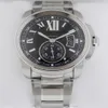 New Caliber de Stainless Steel Bracelet Mens 자동 기계식 시계 W7100016 고급 흑인 남성 스포츠 손목 시계 Tran342I