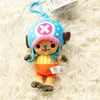 Nyhetsspel One Piece Keychain Toy Tony Chopper mjuk fylld plyschdockor Keychain Handv￤ska Ornament Leksaker Present Plush Pendant Luffy Decorati