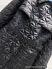 Damen-Trenchcoats, Designer-Trenchcoat aus Baumwolle mit Diamant-Karomuster, Dreieck-Logo, Revers, klassische Atmosphäre, modische Wärme, L13R